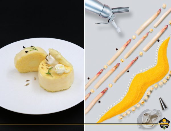Recette polenta, maki Asperge des Sables des Landes, popcorn