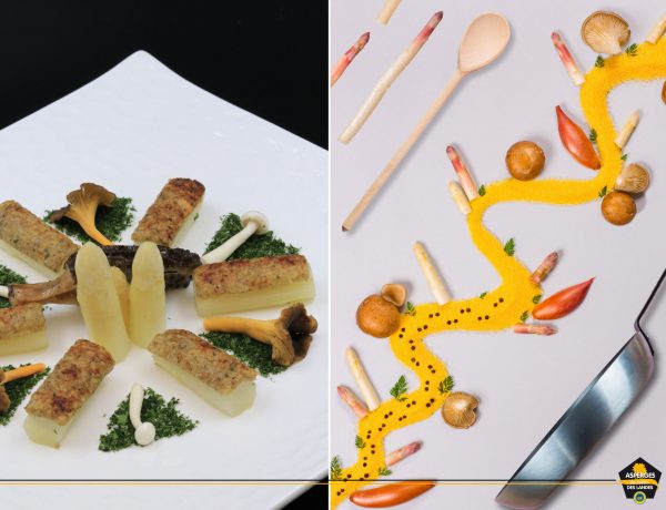 Recette Asperge des Sables des Landes et poêlée de champignons