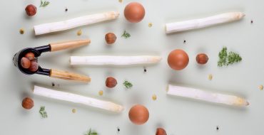 Asperge des Sables des Landes, recette mousseline, noisettes et aneth