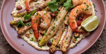 recette de gambas et accompagnement aux Asperges des Sables des Landes iGP et Label Rouge