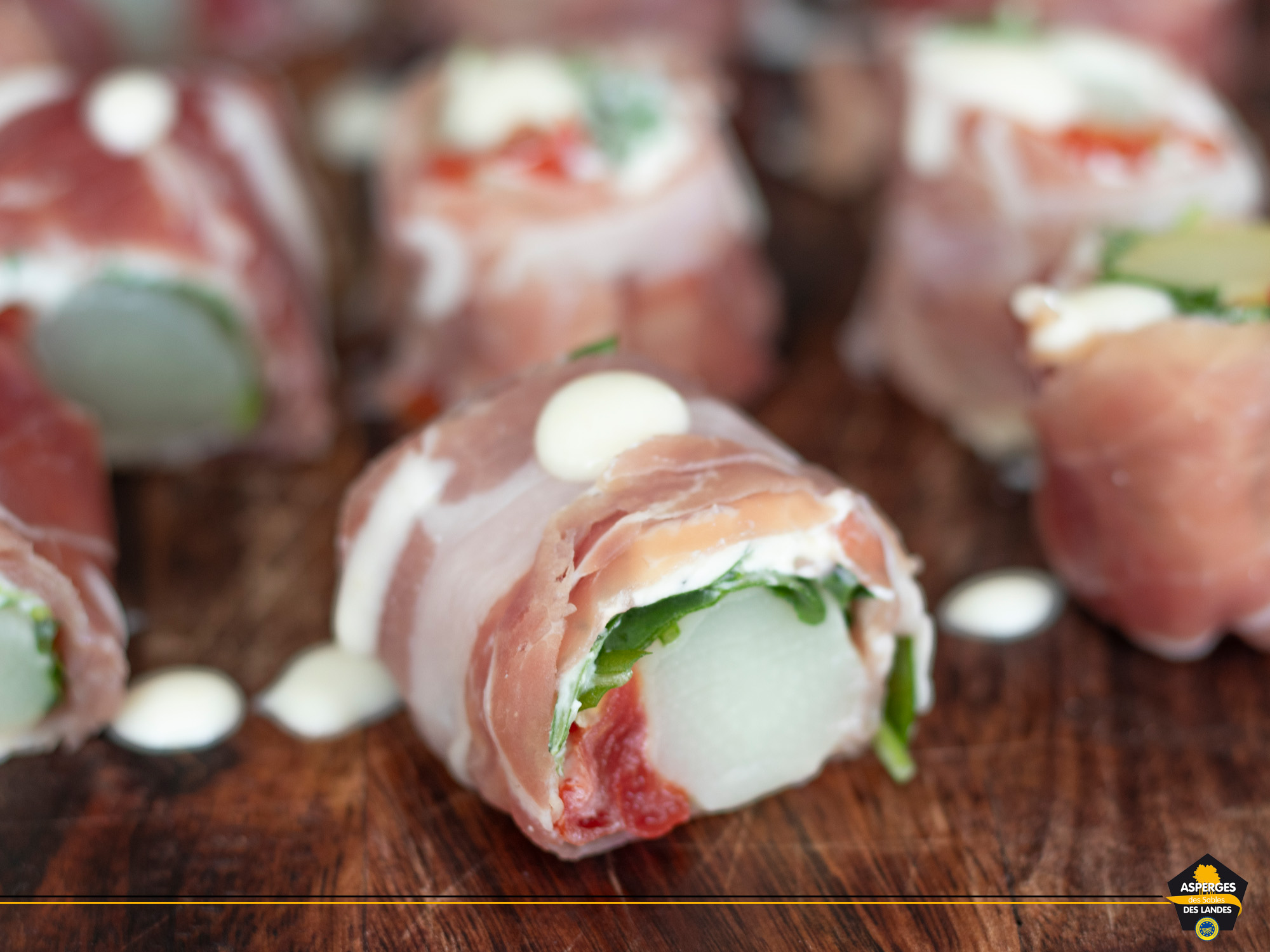 Recette de roulé au jambon de Pays et Asperges des Sables des Landes iGP et Label Rouge